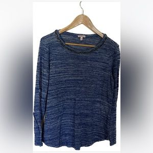Juicy Couture rhinestone blue and white women’s shirt. Size M